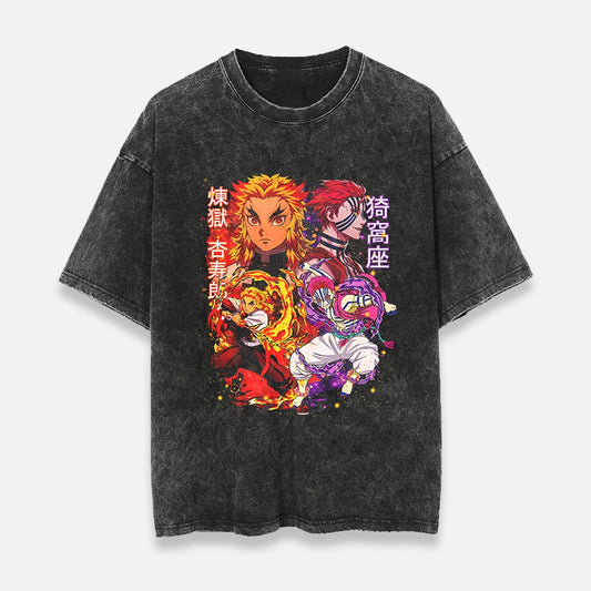 Rengoku and Akaza Graphic T-shirt