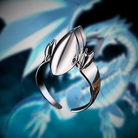 Blue Eyes White Dragon Ring